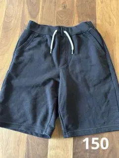 GU キッズ　スウェット　ハーフパンツ　150 黒