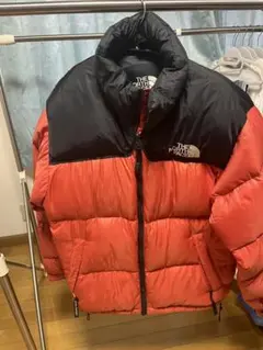 ノースフェイス ヌプシ ダウン オレンジ×黒 700フィル M
