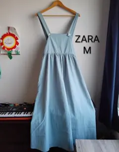 ZARA 水色 ノースリーブ ワンピース M