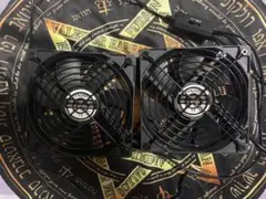 美品 USBファン 12cm 2連 強力冷却 3段風量調節可