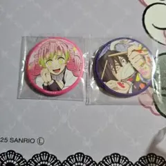 鬼滅の刃　甘露寺蜜璃　伊黒小芭内　関係者記念本缶バッチ