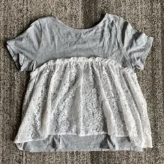 nanno ナノベース　レディーストップス　レースTシャツ