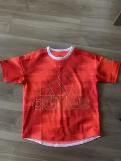 キッズadidas オレンジ Tシャツ 140