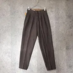 タグ付き✨エドウィン ストライプトラウザーズパンツ タックパンツ XS ブラウンのサムネイル