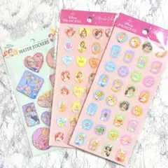 ディズニー プリンセス ストーンシール ウォーターシール 3枚セット