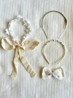 キッズ ベビー ヘアアクセサリーセット ヘッドドレス カチューシャ バレッタ