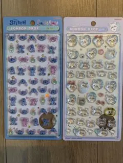 スティッチ、ちいかわ　正規品　ボンボンドロップシール2枚セット