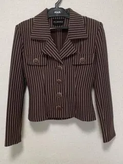 レディース　ストライプ　ジャケットとスカートセット