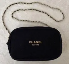 新品　CHANEL ノベルティ　ラメポーチ　ショルダーバッグ　チェーン社外品