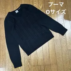 プーマ♡大きいサイズ　ウールニットゴルフセーター　ブラック