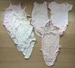 ユニクロ　他　ベビー肌着 コットンメッシュ他ボディースーツ　7枚セット 80