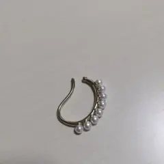 ゴールド　パール　イヤーカフ