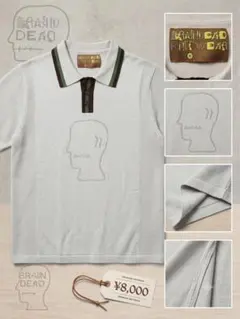 【希少・M】BRAIN DEAD ブレインデッド ニットポロシャツ ヘッドロゴ 希少・M】BRAIN DEAD ブレインデッド ニットポロシャツ ヘッドロゴ