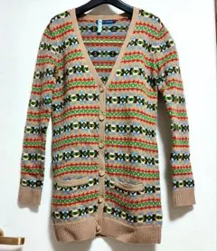 RALPH LAUREN ロングカーディガン ノルディック柄 Sサイズ