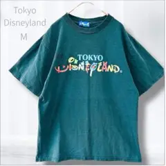 90′s 東京ディズニーランド ヴィンテージ Tシャツ M ダークグリーン