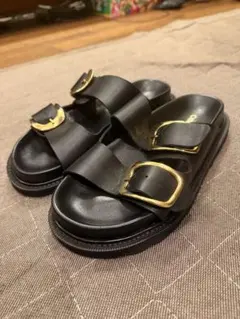 CAMINANDO ダブルバックル サンダル ブラックのサムネイル