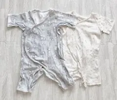 ベビー　ロンパース　50-70 2枚セット　肌着　半袖