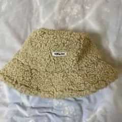 Smiling Face ボア バケットハット クリーム色