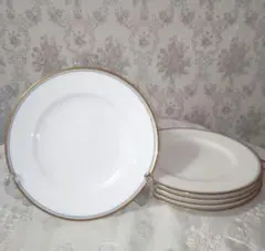 ノリタケ コンテンポラリー ボーンチャイナ ゴールドライン 5枚 プレート 中皿