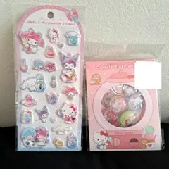 正規品 サンリオ ジュエルマシュマロステッカーズ カプセル フレーク シール