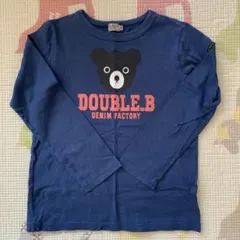 DOUBLE.B 長袖Tシャツ 130cm ネイビー