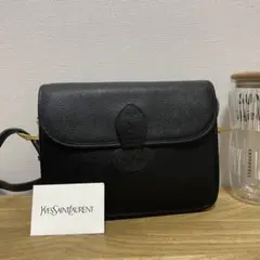 《美品》SAINT LAURENT（サンローラン） レザー ショルダーバッグ 黒