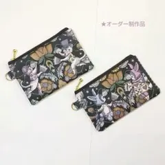 専用★ ジョリーフルール 黒 フラットポーチ オーダー 2点