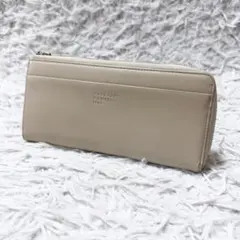 美品　マーガレットハウエルアイデア　長財布　L字ファスナー　レザー　ベージュのサムネイル