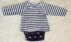 ☆値下げ　コンビミニ　ロンパース　ラップコンパクト　ボーダー