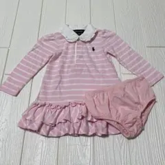 Ralph Lauren ラルフローレン　ピンクストライプ ワンピース 12M