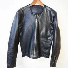 【激レア古着】パンチング　リアルレザー　レーシングライダースジャケット　XL 革ジャン パンチング レザージャケット｜カドヤ公式オンラインショップ