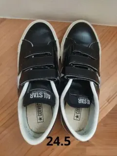 25cm 日本製 コンバース ワンスター ベルクロ 黒×白 美品