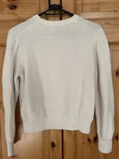 UNITED ARROWS アイボリー クルーネックニット