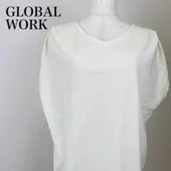 GLOBAL WORK ブラウス カットソー ワッフル 0731B