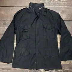 ユーロ古着 M65フィールドジャケット 黒 S-R 軍物ミリタリー