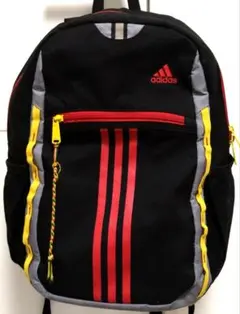 adidas アディダス キッズ リュック 黒 赤 黄 3ストライプ