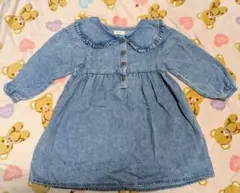 next デニムブルー 長袖ワンピース 2-3歳