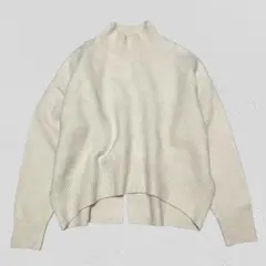 Chez toi♡ハイネックダウンショルダーニット　セーター　ウールミックス　F