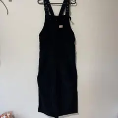 黒 コーデュロイ サロペット Lサイズ