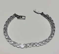 クリスタル シルバーブレスレット