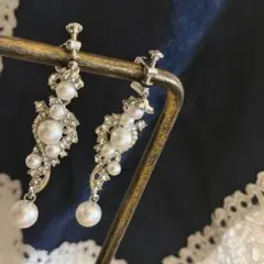 イヤリング　パール　ウエディング　ビジュー　ブライダル