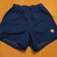 バレーボール DESCENTE ショートパンツ 青 ロゴ デサント L 短パン