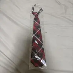 フォーマル用赤黒チェックネクタイ
