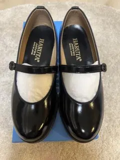 HARUTA ブラック ストラップシューズ 23 EE