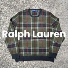 ラルフローレン カシミア ニット チェック柄