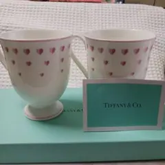 Tiffany & Co. ハート模様 マグカップ 2個セット