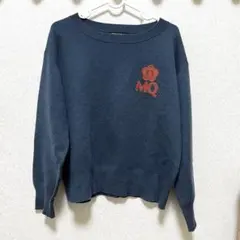 MARY QUANT ネイビー 長袖セーター MQロゴ