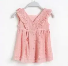 【 新品未使用 】レースフリルワンピース  プティマイン ザラキッズ