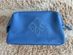 ETTINGER刺繍ロゴ入り ポーチ ブルー