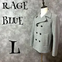 【レイジブルー/RAGEBLUE】　ピーコート　アウター　ショート丈　グレー　Lのサムネイル